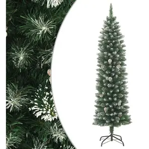 The Living Store Arbre de Noël artificiel avec support Svelte 210 cm P... pas cher