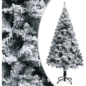 The Living Store Arbre de Noël artificiel avec neige Vert 120 cm PVC pas cher