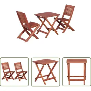 The Living Store - Ensemble de bistro 3 pcs pour enfants Bois d'eucaly... pas cher