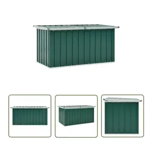 The Living Store - Boîte de rangement de jardin Vert 129x67x65 cm - Coffre De Jardin - Rangement Jardin - Boite De Rangement Exterieur - StockageVendu parkaufland