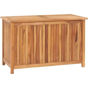 Abcrital - Boîte de rangement de jardin 90x50x58 cm Bois de teck solide - The Living Store - BrunVendu parkaufland