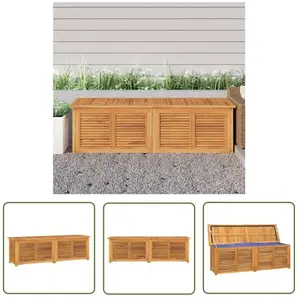 Boîte de rangement jardin et sac 175x50x53 cm bois massif teck The Living Store BrunVendu parkaufland