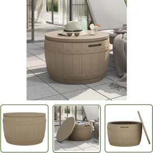 The Living Store Boîte de jardin 3 en 1 Polypropylène brun clair pas cher