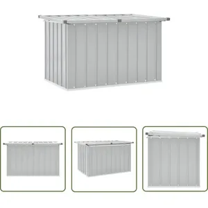 The Living Store coffre de jardin gris 109 x 67 x 65 cm pas cher