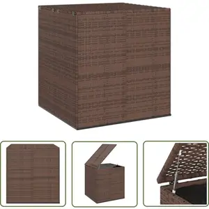The Living Store - Boîte à coussins de jardin Résine tressée 100x97,5x... pas cher