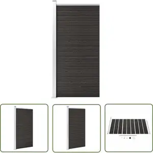 Panneau de clôture wpc 95x186 cm Gris - Clôture De Jardin - Clôture Résidentielle - Barrière De Jardin - Panneau De Clôture - Clôture Composite - The pas cher