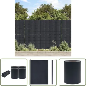 Crans d'intimité de jardin 4 pcs pvc 35x0,19 m Gris foncé mat - Écran ...