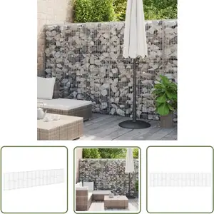 The Living Store - Mur en gabion avec couvercles Acier galvanisé 900x30x200 cm - Mur En Gabion - Clôture En Gabion - Panneau De Clôture - Clôture pas cher