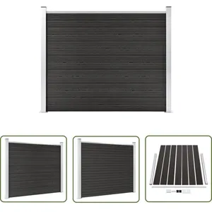 Panneau de clôture wpc 180x146 cm Gris - Clôture De Jardin - Clôture Résidentielle - Clôture Composite - Clôture wpc - Barrière De Jardin - TheVendu parkaufland
