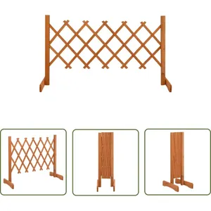 The Living Store Clôture en treillis de jardin Orange 120x60 cm Bois de sapin - Clôture En Bois - Clôture Jardin - Clôture Treillis - Clôture pas cher
