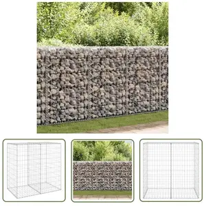 The Living Store - Mur en gabion avec couvercles Acier galvanisé 100x6... pas cher