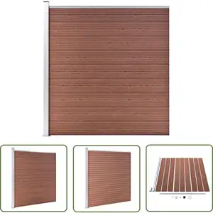 The Living Store Clôture de jardin wpc 175x186 cm Marron - Clôture Jardin - Clôture Résidentielle - Clôture wpc - Clôture Composite - Clôture DesignVendu parkaufland