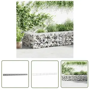The Living Store Mur à gabion avec couvercles Acier galvanisé 900x50x5... pas cher