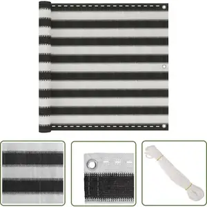 Cran de balcon en pehd 90x400 cm Anthracite et blanc - The Living Store - Anthracite pas cher