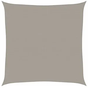 vidaXL Voile d'ombrage 160 g/m² carré gris clair 5x5 m PEHD pas cher