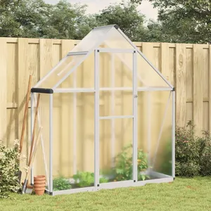 vidaXL Serre avec cadre de base argent 169x58x195 cm aluminium