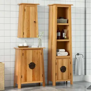 Comparateur de prix : vidaXL Ensemble de meubles de salle de bain 3 pcs bois de pin massif