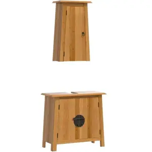 Comparateur de prix : vidaXL Ensemble de meubles de salle de bain 2 pcs bois de pin massif