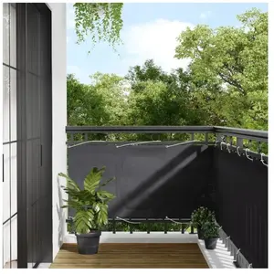 vidaXL Écran de balcon anthracite 75x1000 cm 100% polyester oxford
