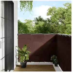 vidaXL Écran de balcon marron 120x700 cm 100% polyester oxford