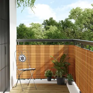 Comparateur de prix : vidaXL Paravent de balcon marron clair 600x90 cm résine tressée