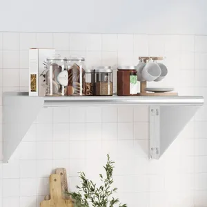 Comparateur de prix : vidaXL Étagère murale 75x45x31 cm argenté acier inoxydable