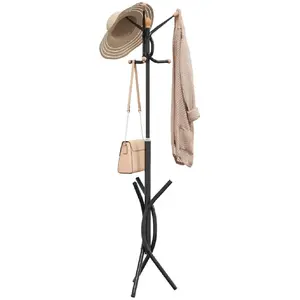 Comparateur de prix : vidaXL Porte-manteau noir 176 cm fer enduit de poudre