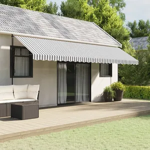 Comparateur de prix : vidaXL Tissu de remplacement de cantonnière d’auvent anthracite blanc