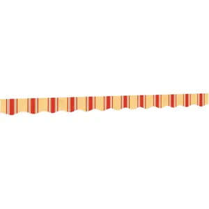 vidaXL Tissu de remplacement de cantonnière d’auvent jaune orange 3 mVendu parkaufland