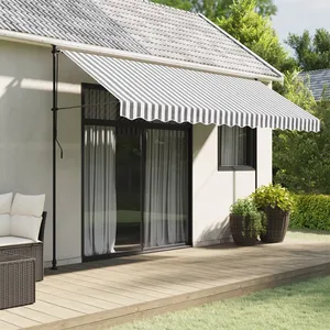 Comparateur de prix : vidaXL Tissu de remplacement de cantonnière d’auvent anthracite blanc