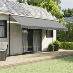 Comparateur de prix : vidaXL Tissu de remplacement de cantonnière d’auvent rayure anthracite