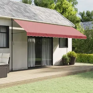 Comparateur de prix : vidaXL Tissu de remplacement de cantonnière d’auvent rayure bordeaux
