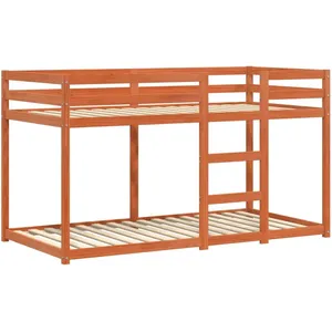 Comparateur de prix : Lit superposé cire marron 90x190 cm bois de pin massif Vidaxl Wax brown