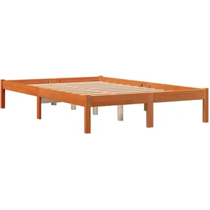 Comparateur de prix : vidaXL Cadre de lit cire marron 140x190 cm bois de pin massif