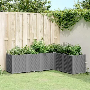 Comparateur de prix : vidaXL Jardinière gris clair 160x120x53 cm polypropylène