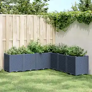 Comparateur de prix : vidaXL Jardinière gris 160x160x53 cm polypropylène