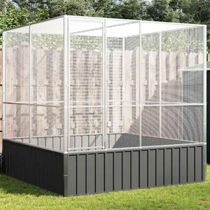Comparateur de prix : vidaXL Volière argenté 211x207x212 cm acier