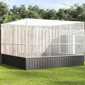 Comparateur de prix : vidaXL Volière argenté 311x307x212 cm acier