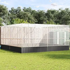 Comparateur de prix : vidaXL Volière argenté 418x414x212 cm acier