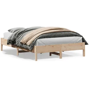 vidaXL Vidaxl Cadre De Lit Sans Matelas 150x200 Cm Bois De Pin Massif pas cher
