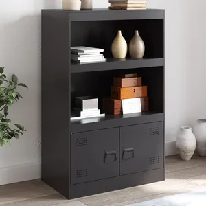 vidaXL Buffet noir 67x39x107 cm acier pas cher