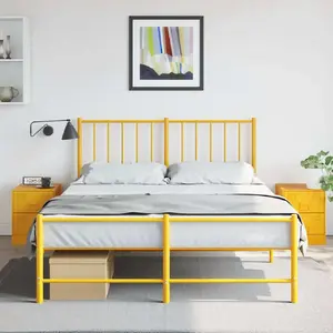 Comparateur de prix : vidaXL Tables de chevet 2 pcs jaune 34,5x39x44 cm acier