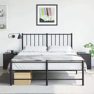 vidaXL Tables de chevet 2 pcs noir 34,5x39x44 cm acier pas cher