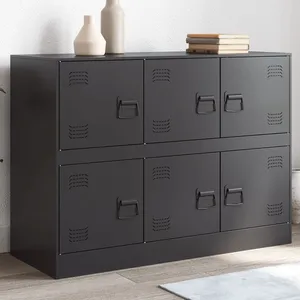 Comparateur de prix : vidaXL Buffet noir 99x39x73 cm acier