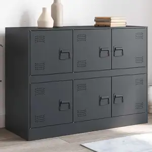 vidaXL Buffet anthracite 99x39x73 cm acier pas cher