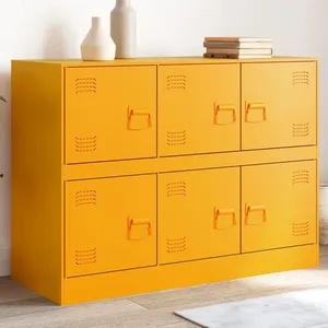 Comparateur de prix : vidaXL Buffet jaune moutarde 99x39x73 cm acier