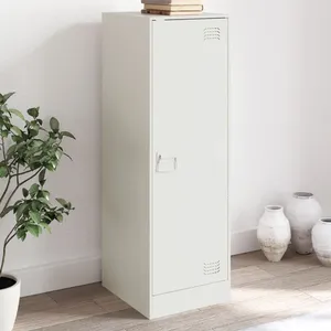 vidaXL Buffet blanc 34,5x39x107 cm acier pas cher