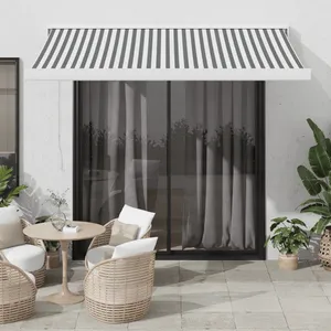Comparateur de prix : vidaXL Auvent rétractable anthracite/blanc 3x2,5 m tissu et aluminium