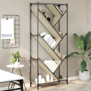 Comparateur de prix : vidaXL Bibliothèque chêne sonoma 79x30x180 cm bois ingénierie et métal