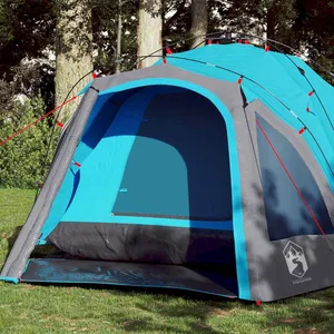 Comparateur de prix : vidaXL Tente de camping à dôme 3 personnes bleu libération rapide